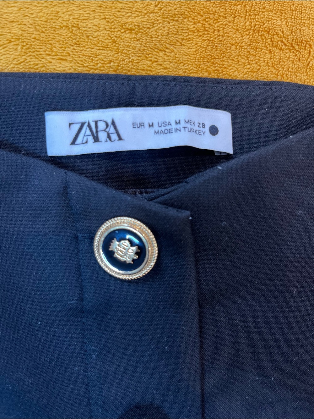 Zara Navy Button-Front Mini Skirt - Picture 4 of 8